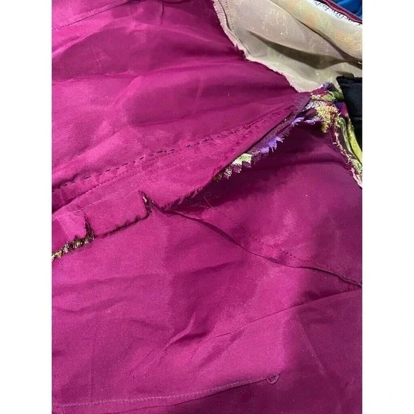 Garfinckel's Washington Stunning 1960'sVintage Multicolor ,gold sheen Maxi dress - Picture 8 of 9